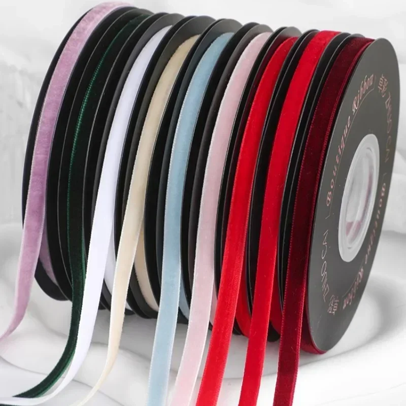 Velvet Ribbon Roll - شريط مخملي بعرض 6 مم، 5