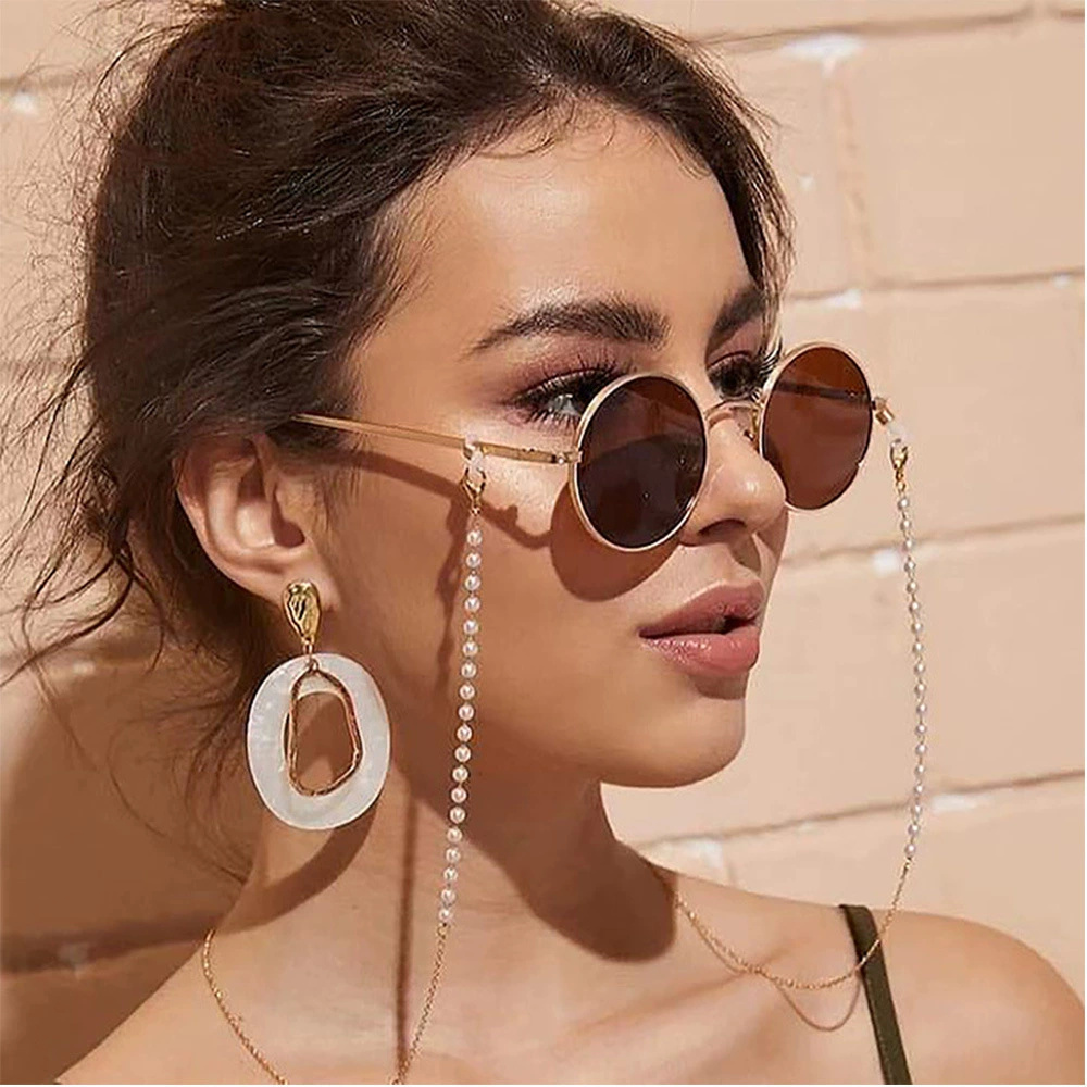 Pearl Trim Chain - 2025 سلسلة النظارات تقليد اللؤلؤ مطرز