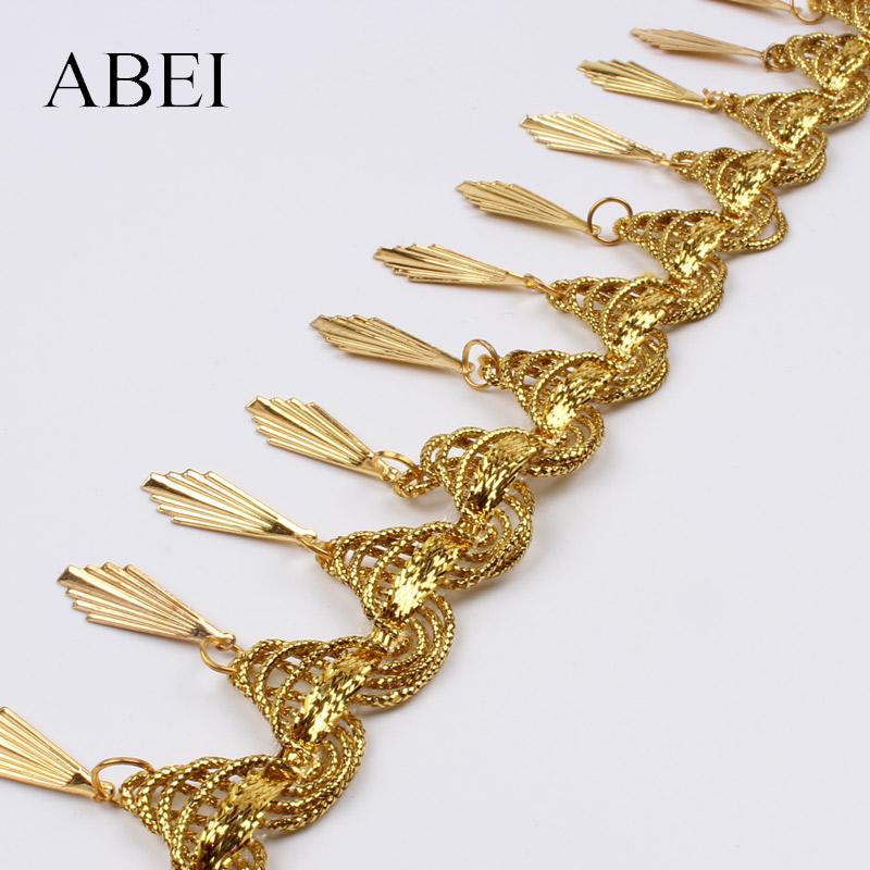 Fringe Ribbon Sewing - 4 سنتيمتر 2 ياردة مضفر الذهب