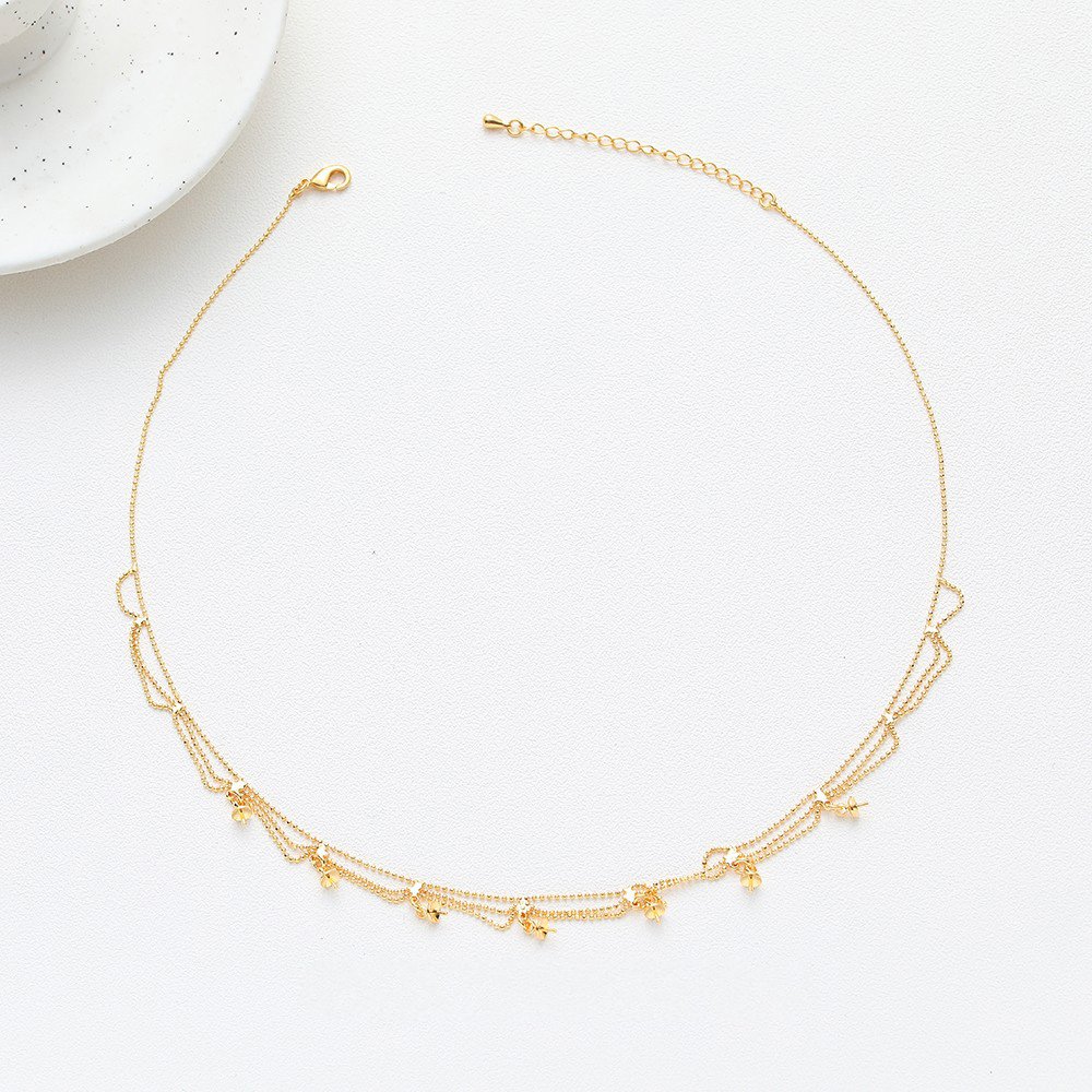 Pearl Trim Chain - مع دلايات اللؤلؤ لصنع المجوهرات قلادة