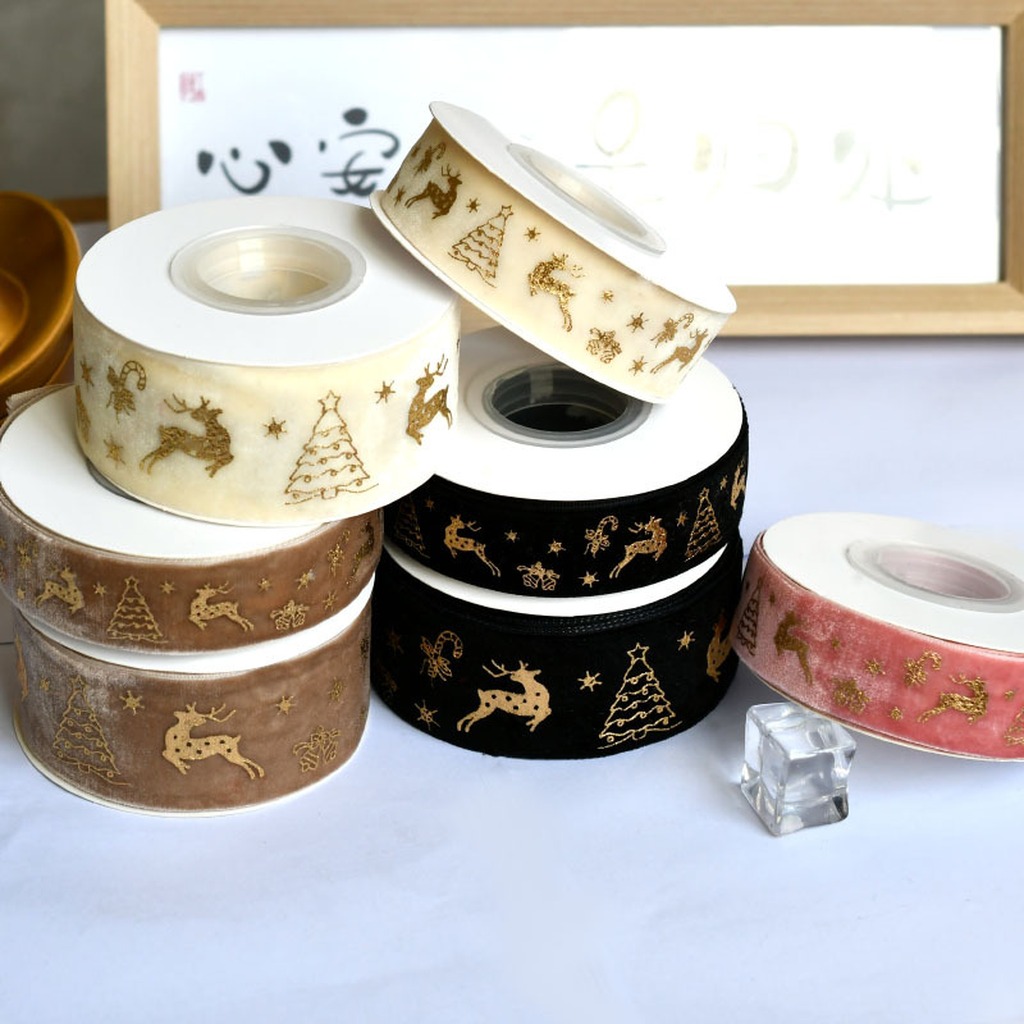 Velvet Ribbon Roll - 5 ياردات/لفة شريط مخملي بعرض 2.5