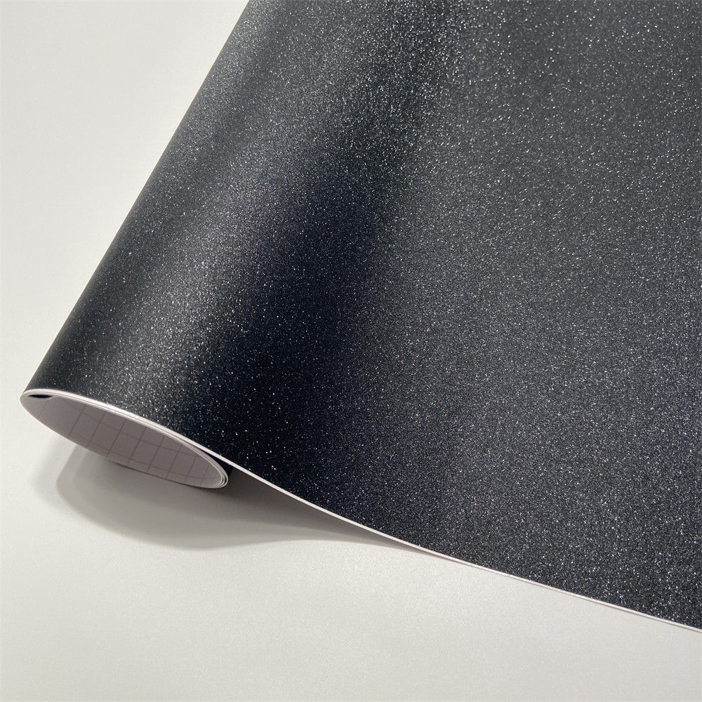 Glitter Vinyl Roll - ساندي بريق الماس الأسود الفينيل التفاف