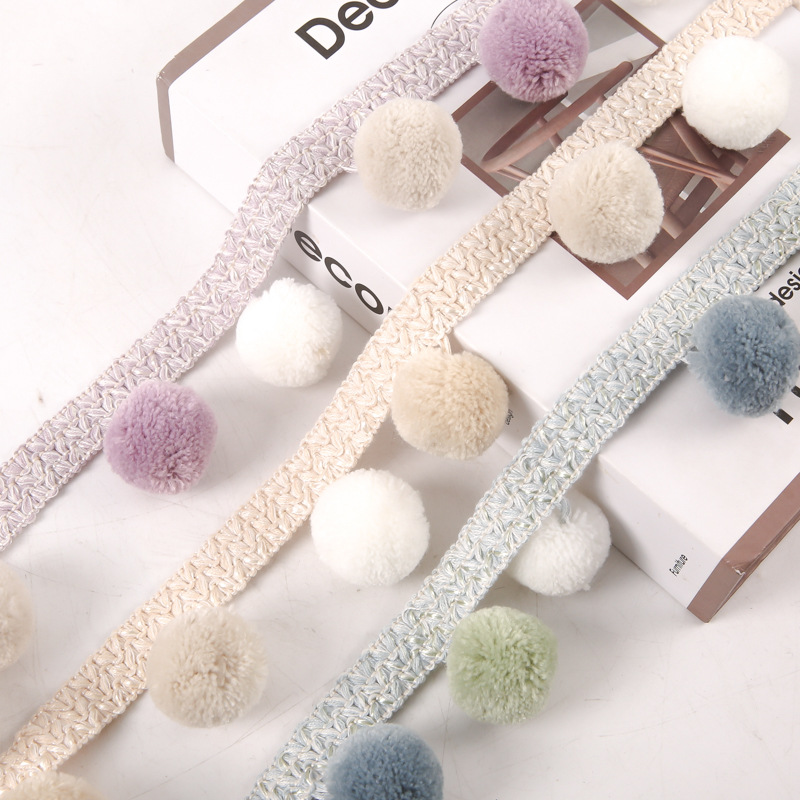 Fringe Ribbon Sewing - شريط زخرفي بوم بوم بطول 5