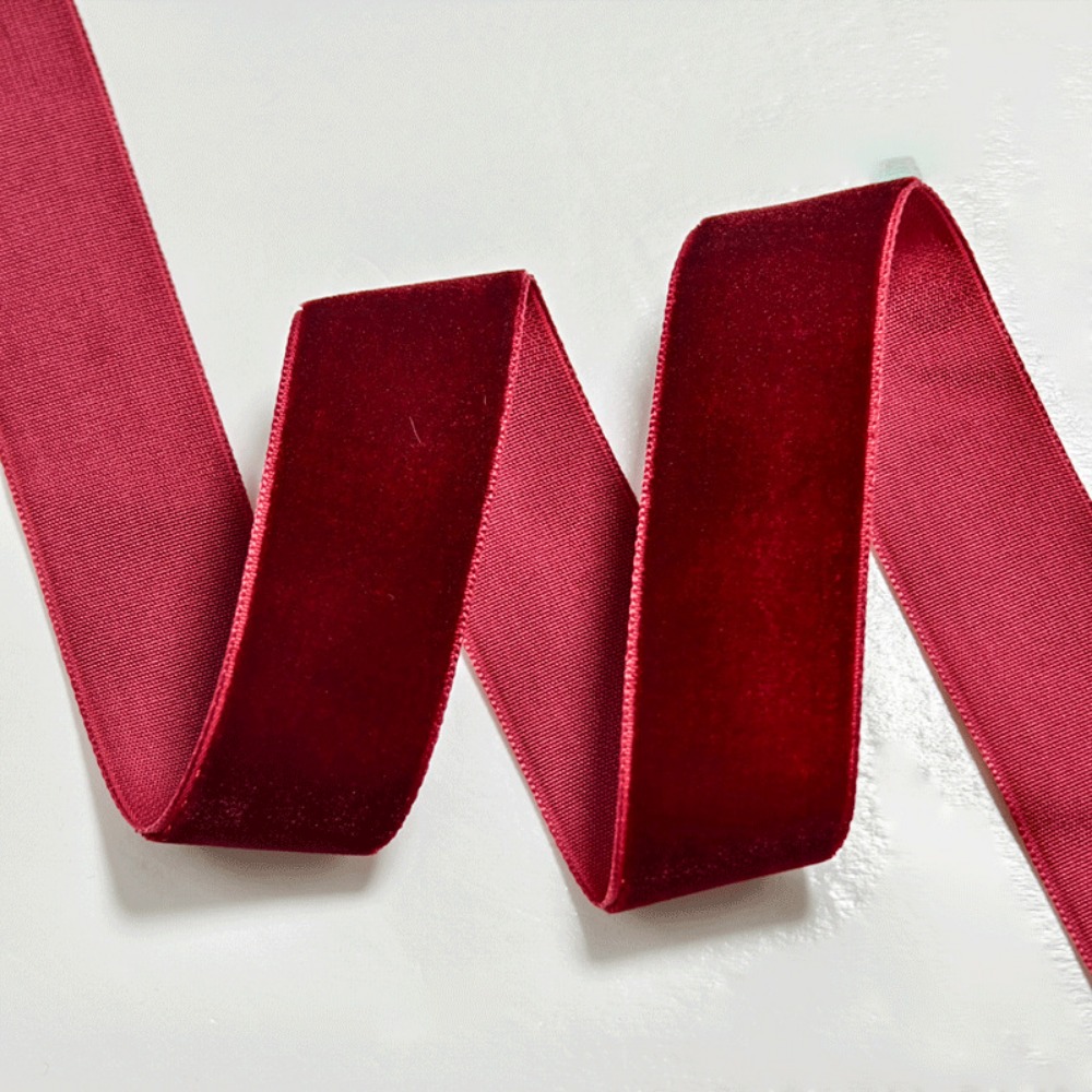 Velvet Ribbon Roll - 5 ياردة/لفة شريط مخملي لتقوم بها