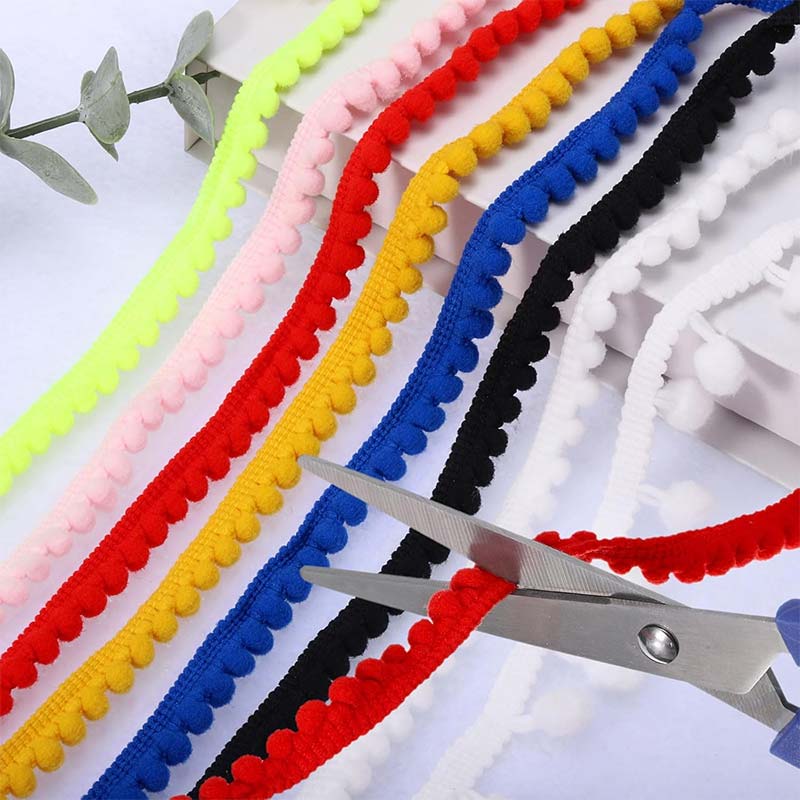 شريط زخرفي صغير بكرات البوم بو - مراجعة Fringe Ribbon Sewing وسعره