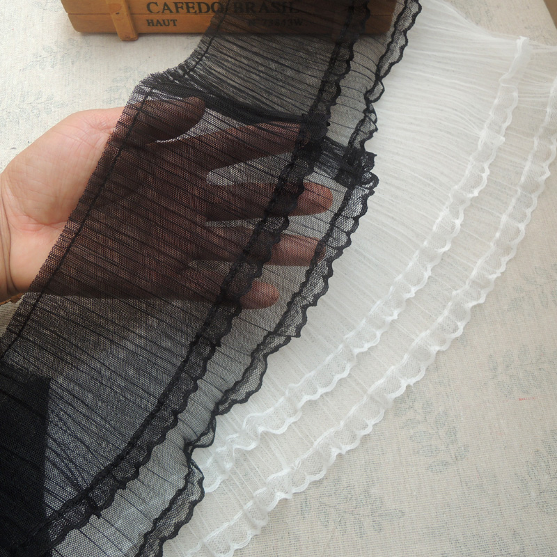 12 سنتيمتر واسعة أبيض أسود طبق - مراجعة Fringe Ribbon Sewing وسعره