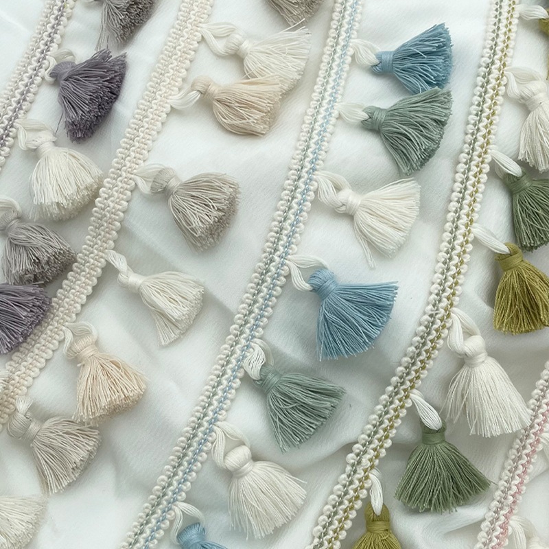 التطريز الجاكار الشريط الدانتي - مراجعة Fringe Ribbon Sewing وسعره