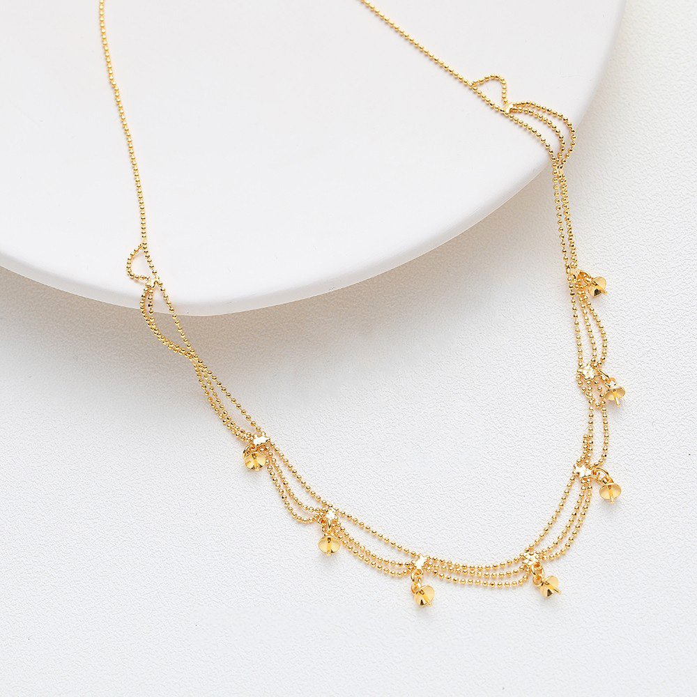 مع دلايات اللؤلؤ لصنع المجوهرا - مراجعة Pearl Trim Chain وسعره
