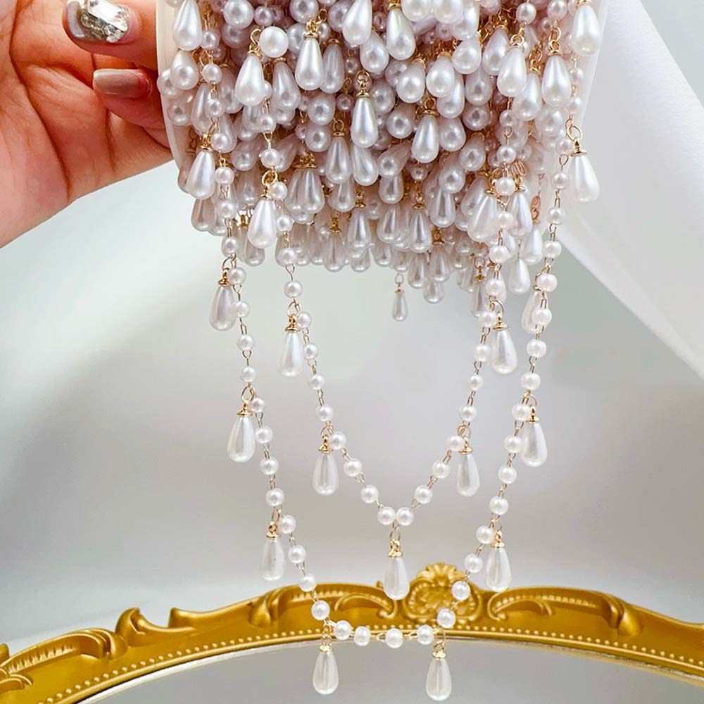 0.5 متر 1 متر تقليد اللؤلؤ Wat - مراجعة Pearl Trim Chain وسعره