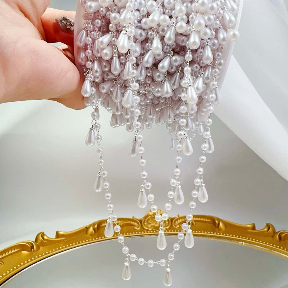 0.5 متر 1 متر تقليد اللؤلؤ Wat - مراجعة Pearl Trim Chain وسعره