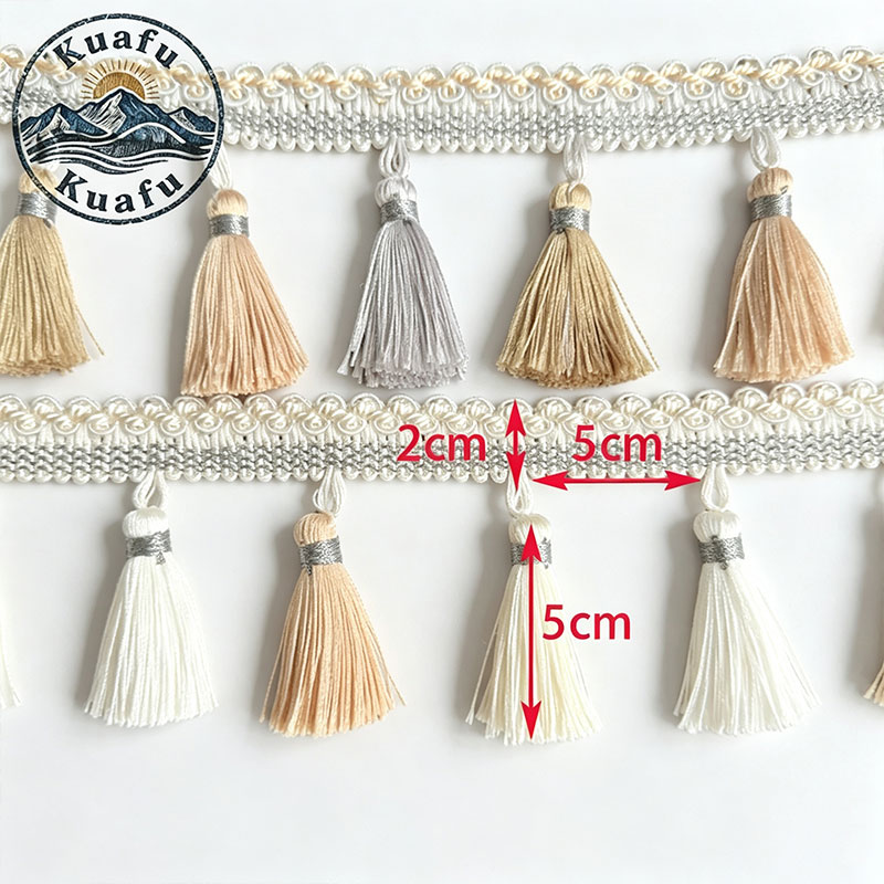 شريط زخرفي من البوليستر بطول 1 - مراجعة Fringe Ribbon Sewing وسعره