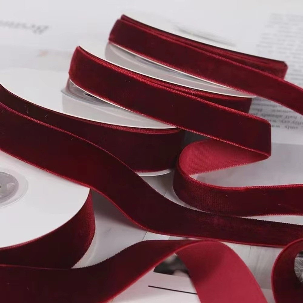 5 ياردة/لفة شريط مخملي لتقوم ب - مراجعة Velvet Ribbon Roll وسعره