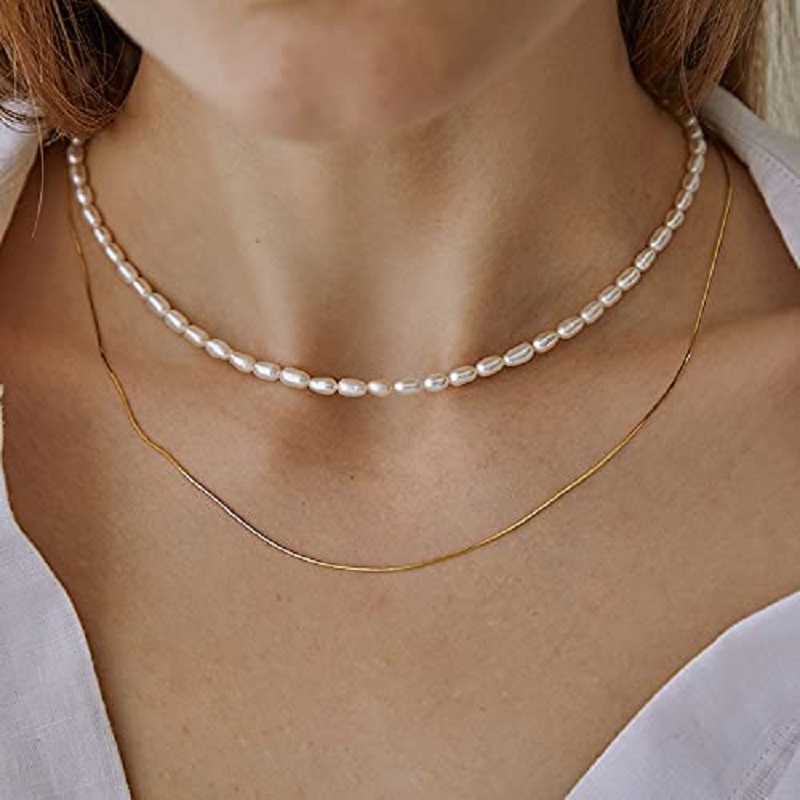 اللؤلؤ قلادة 5-7 مللي متر البي - مراجعة Pearl Trim Chain وسعره