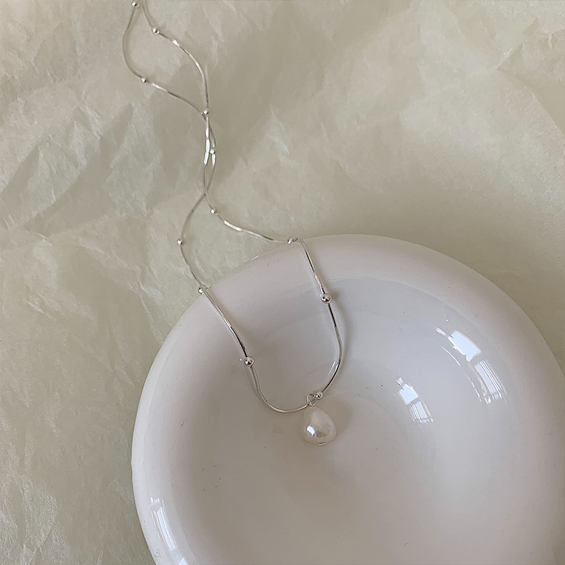 925 فضة غير النظامية اللؤلؤ قل - مراجعة Pearl Trim Chain وسعره
