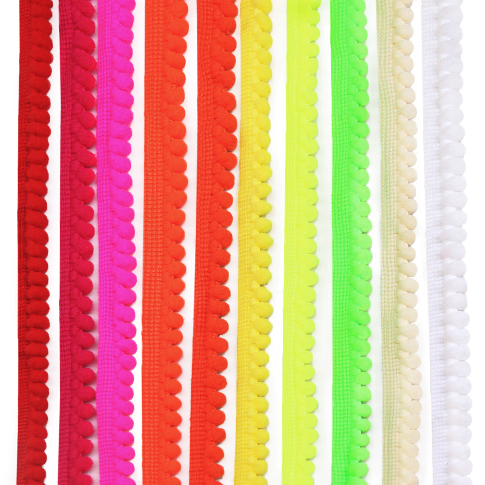 2 ياردة بوم بوم تقليم الكرة Po - مراجعة Fringe Ribbon Sewing وسعره