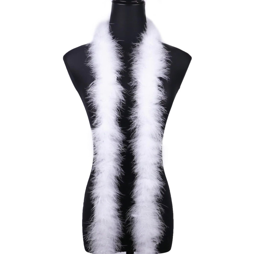 2 متر مارابو ريشة بوا الكفة قط - مراجعة Feather Trim Marabou وسعره
