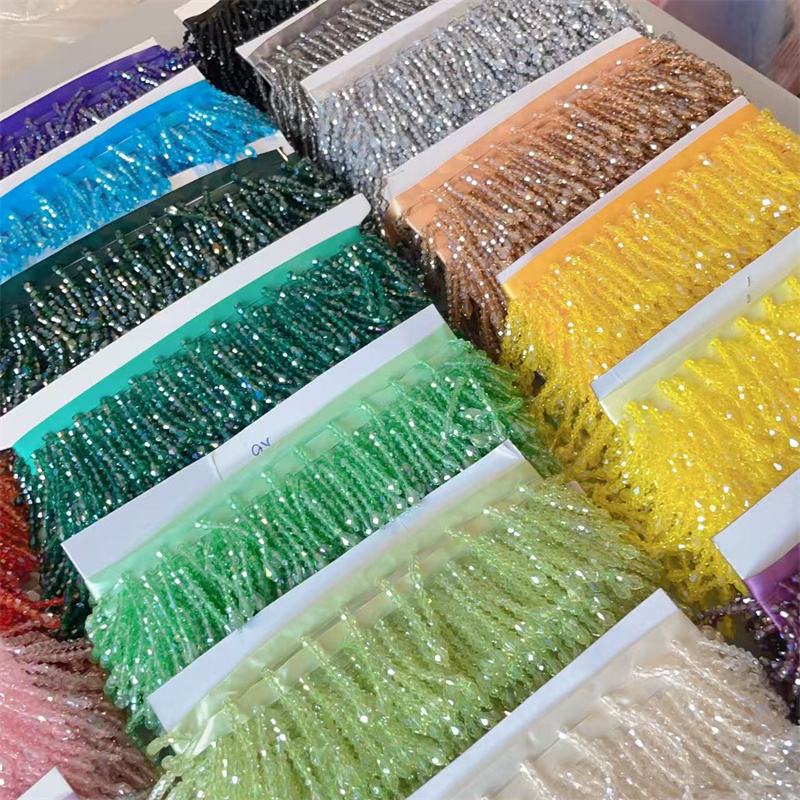 شراشيب كريستالية مزينة بالخرز، - مراجعة Crystal Mesh Fabric وسعره