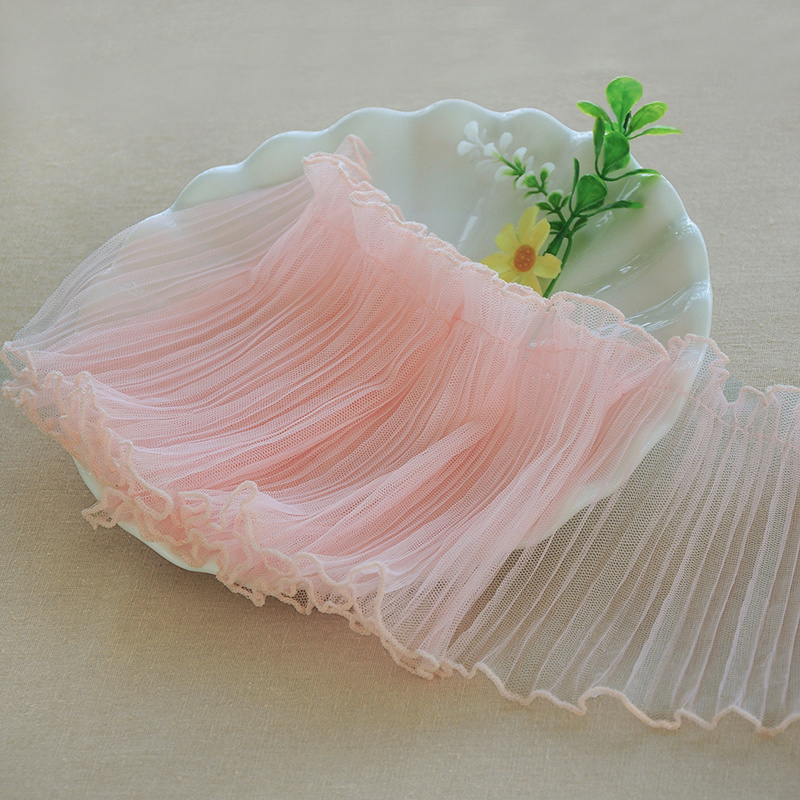 15 سنتيمتر واسعة تول شبكة مطوي - مراجعة Fringe Ribbon Sewing وسعره
