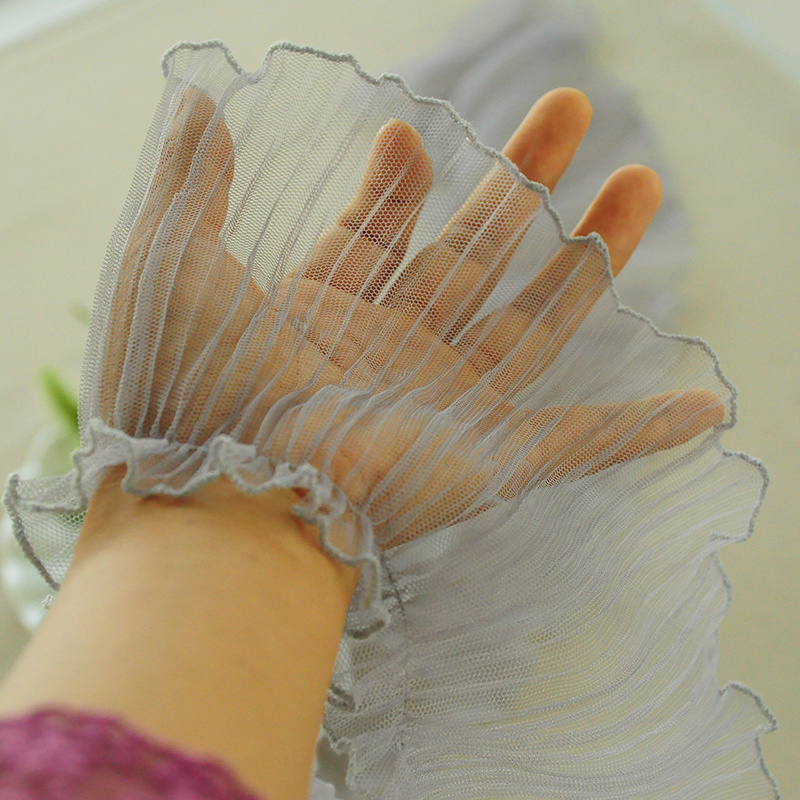 15 سنتيمتر واسعة تول شبكة مطوي - مراجعة Fringe Ribbon Sewing وسعره